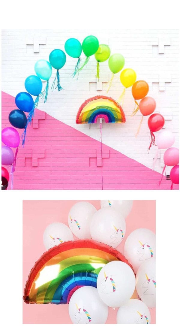 Rainbow Foil Balloon setup