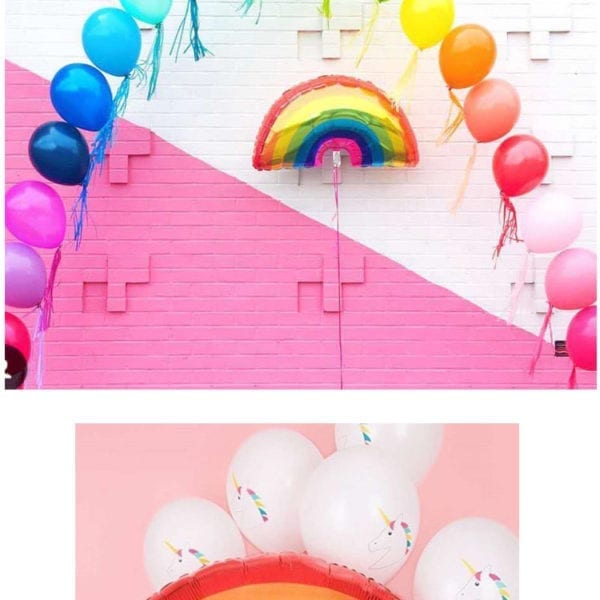 Rainbow Foil Balloon setup