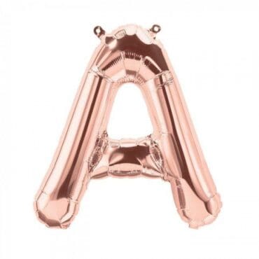 Rose gold alphabets balloons A