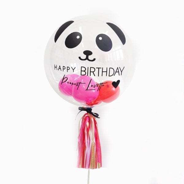 Customise Personalised helium mini hearts birthday party balloon with tassels 24 inch