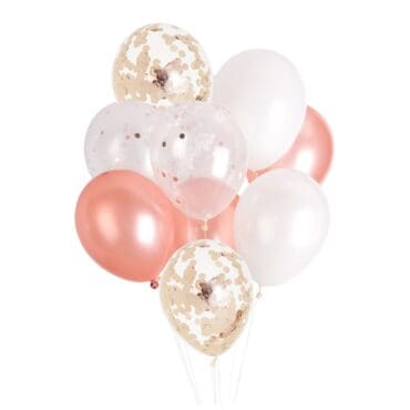 FUnlah balloon cluster bouquet Rose gold