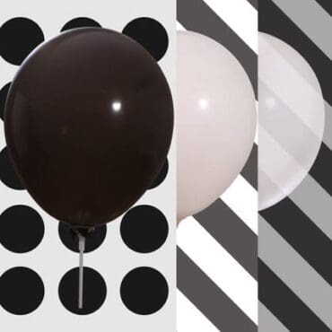 Funlah 12 inch Balloon Black White Combi