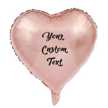 Funlah Rose Gold Heart Foil Mylar Balloon Customize 1