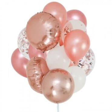Funlah Rose gold round foil mylar balloon customize 2