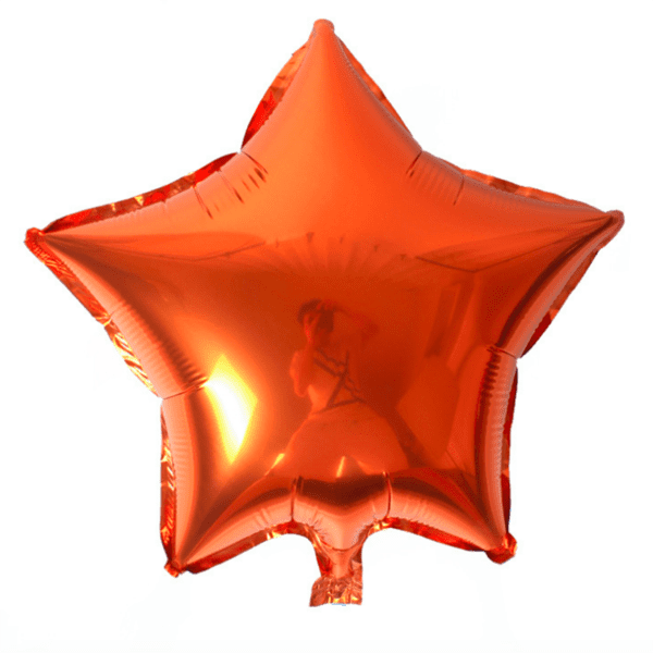Customise Personalised helium orange star birthday party foil mylar balloon 18 inch