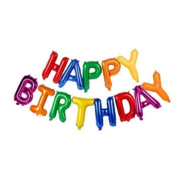 Funlah Happy Birthday Colourful 16 inch foil mylar hanging balloon decoration