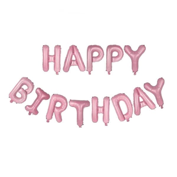 Funlah Happy Birthday Pink 16 inch foil mylar hanging balloon decoration