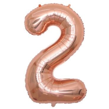 Funlah Rose Gold Number 9 Foil Mylar Balloon 32-35 inch