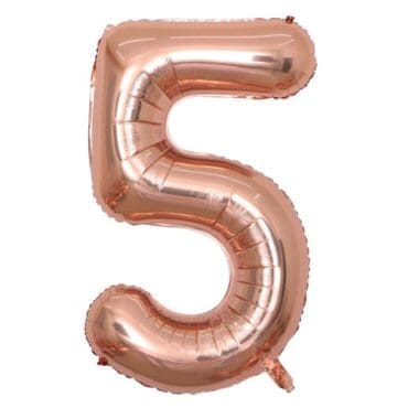 Funlah Rose Gold Number 4 Foil Mylar Balloon 32-35 inch