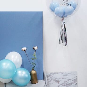 Funlah baby Shower Pastel Blue personalise Balloon