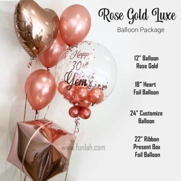 Balloon Package rose gold luxe