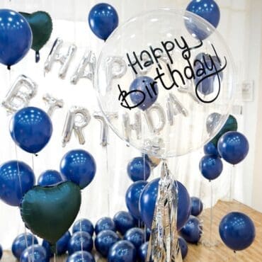 FUnlah balloon cluster bouquet noctiluca blue 4
