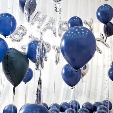 FUnlah balloon cluster bouquet noctiluca blue 4