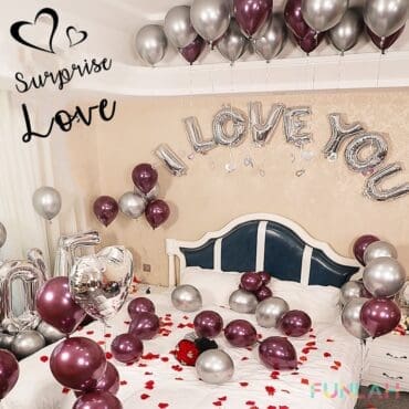 FUnlah wedding balloon package burgundy 1