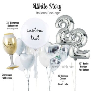 Funlah Balloon Package White Story