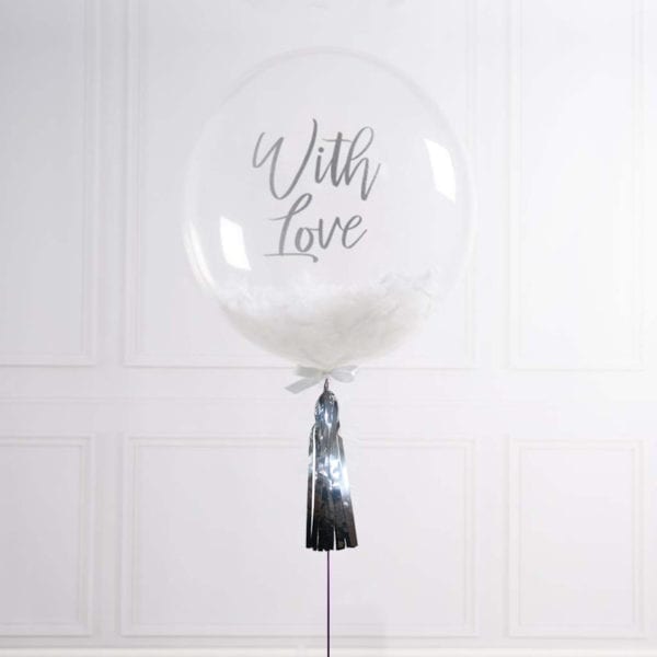 Funlah Customize BaFunlah Balloon with pink feathers 1lloon with White Feathers 1