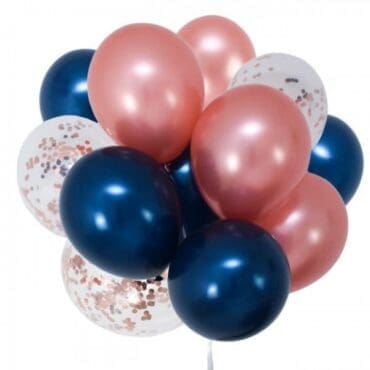 Funlah balloon cluster Rose Pink Midnight
