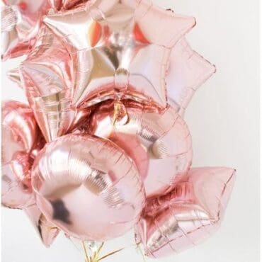 Funlah rose gold star sphere foil balloons 2
