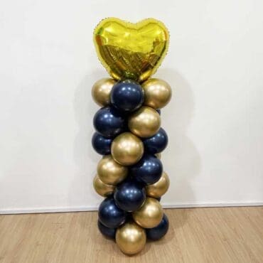 Plain Heart Balloon Column
