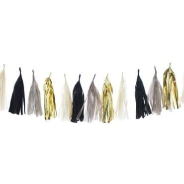 Birthday Party Tassels Black Gold