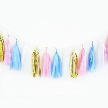 Birthday Party Tassels Gold Gender Reveal