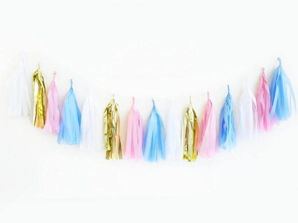 Birthday Party Tassels Gold Gender Reveal