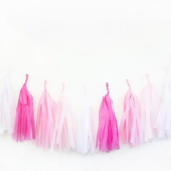 Birthday Party Tassels Pink Ombre