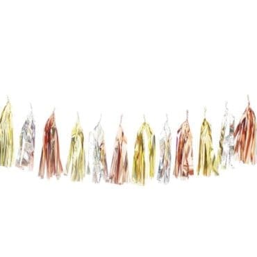 Birthday Party Tassels Shiny Metallic