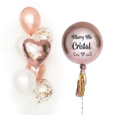 Classic Orbz with Side cluster balloon bouquet