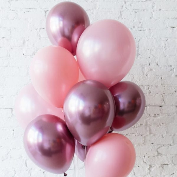 Funlah Mauve blush helium balloon bouquet