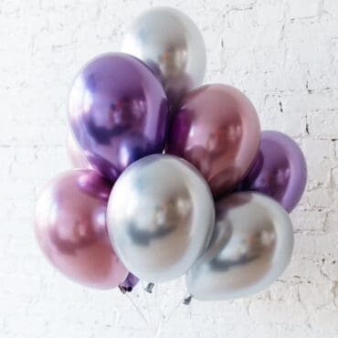 Purpink Chrome Balloon Bouquet
