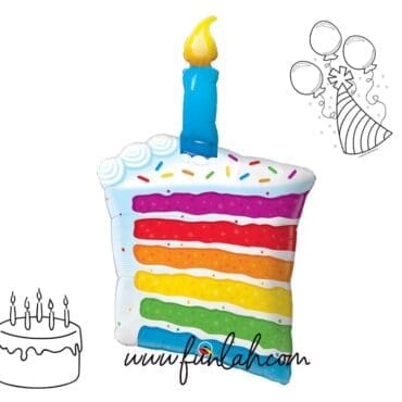 funlah.com-Jumbo-rainbow-cake-with-candle-foil-balloon