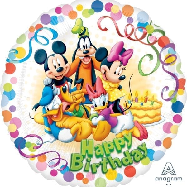 funlah.com -mickey-&-friends-party Happy birthday balloons