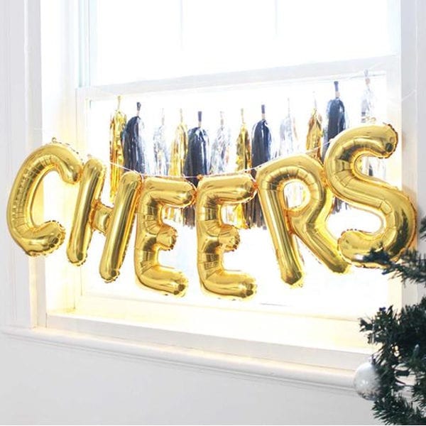 16 inch Party gold foil balloon cheers