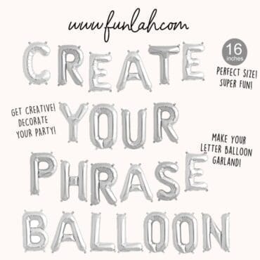 16 inch silver foil balloon letters