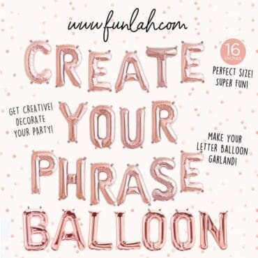 16 Inch Rose Gold Alphabet & Numbers Letter Foil Balloons