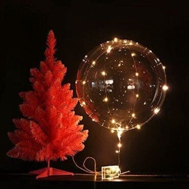 Led helium balloon warm lights