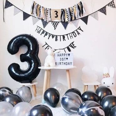 40 INCH JUMBO BLACK NUMBER FOIL BALLOON