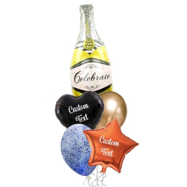 Celebratration Yellow Wine Champagne Balloon Bouquet