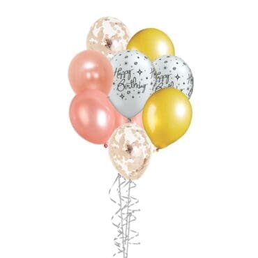 Dainty happy birthday balloon bouquet