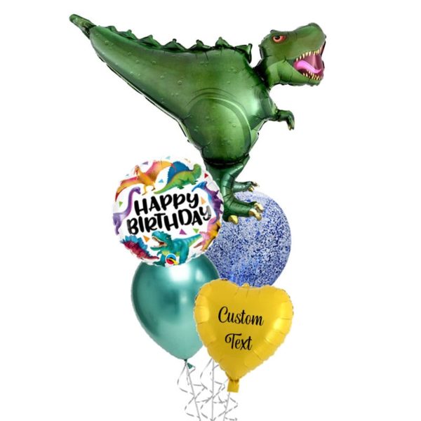 Green Dinosaur Balloon Bouquet