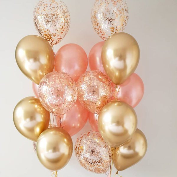 Gold Shimmer Champagne Balloon Bouquet