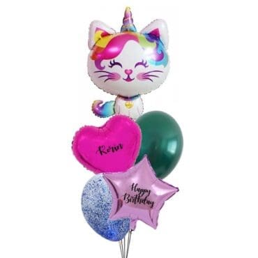 Unicorn Cat Balloon Bouquet