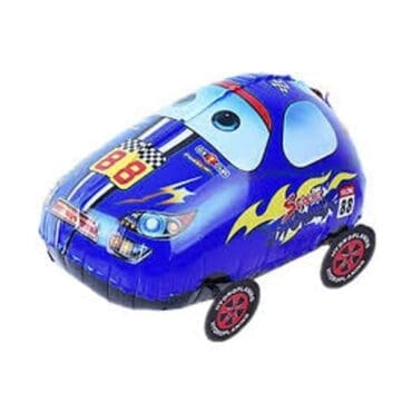 Walking Blue Race Car Balloon