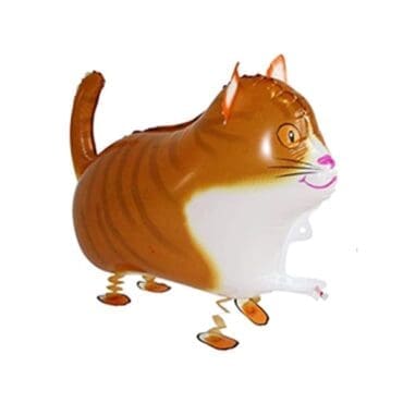 Walking Pets Animal Orange Cat Balloon