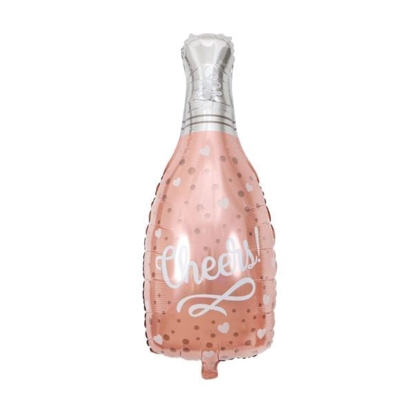Cheers Rose Gold Champagne Bottle Foil Balloon