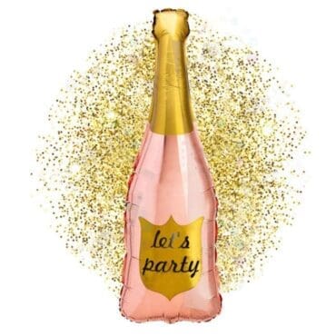 Lets Party Rose Gold Champagne Helium Balloon