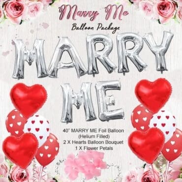 Marry Me Hearts Balloon Package