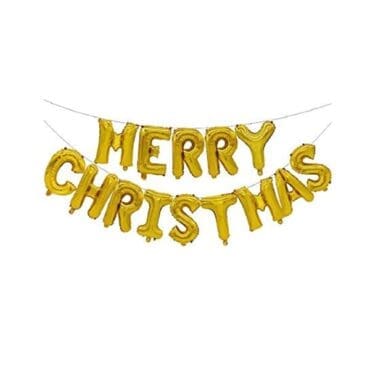 Merry Christmas Gold Foil Letter Balloon
