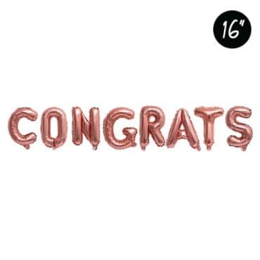 16 inch CONGRATS Rose Gold Foil Letter Balloon